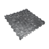 Selbstklebende Mosaikpaneele | Pentagon 3D Anthrazit | 28,2×28,2 cm | Metall