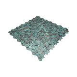 Selbstklebende Mosaikpaneele | Pentagon 3D Patina Kupfer | 28,2×28,2 cm | Metall