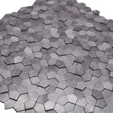 Selbstklebende Mosaikfliesen Metall | Pentagon 3D Grau | 28,2×28,2 cm | Küche, Bad & WC