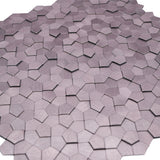 Selbstklebende Mosaikpaneele | Pentagon 3D Rosa | 28,2×28,2 cm | Metall