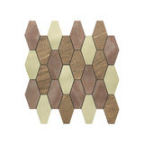 Selbstklebende Mosaikpaneele | Picket Braun | 30×30 cm | Metall