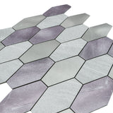 Selbstklebende Mosaikpaneele | Picket Grau | 30×30 cm | Metall