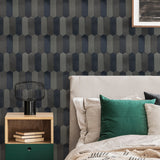 Selbstklebende Mosaikfliesen Metall | Picket Blau | 28,2×27,3 cm | Küche, Bad & WC