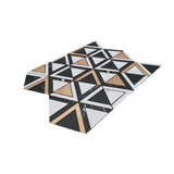 Selbstklebende Mosaikpaneele | Dreieck Schwarz | 28,7×33,1 cm | Metall