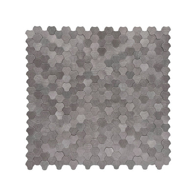 Selbstklebende Mosaikfliesen Metall | Dreipass 3D Anthrazit | 30,5×29,6 cm | Küche, Bad & WC
