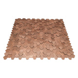 Selbstklebende Mosaikpaneele | Dreipass 3D Kupfer | 30,5×29,6 cm | Metall