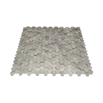 Selbstklebende Mosaikfliesen Metall | Dreipass 3D Silber | 30,5×29,6 cm | Küche, Bad & WC