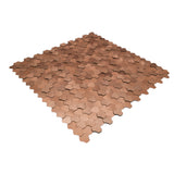 Selbstklebende Mosaikpaneele | Dreipass 3D Kupfer | 30,5×29,6 cm | Metall