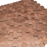 Selbstklebende Mosaikpaneele | Dreipass 3D Kupfer | 30,5×29,6 cm | Metall
