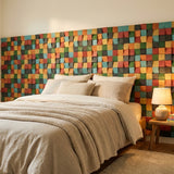 Holz Wandverkleidung Dark Pine Mosaik-Look 3D | 30×30 cm