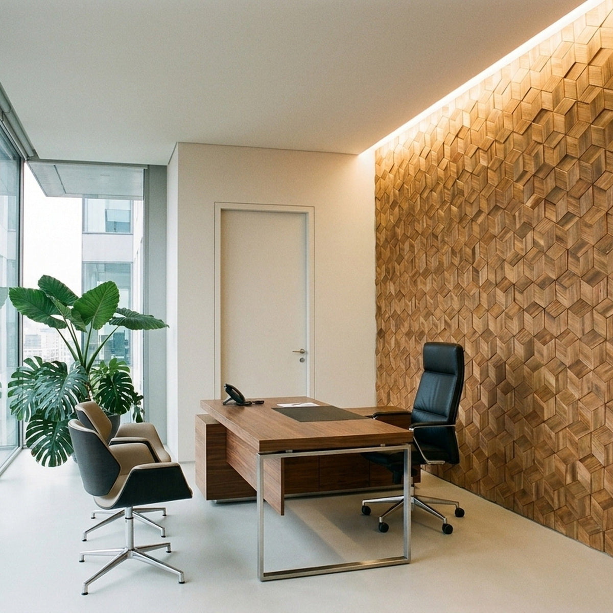 Holz Wandverkleidung Fresh Pine Mosaik-Look 3D | 30×35 cm