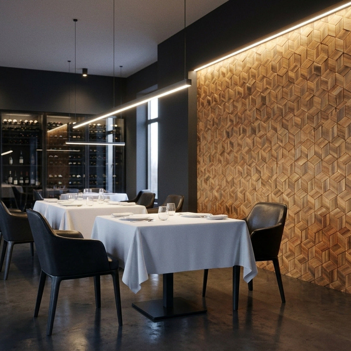 Holz Wandverkleidung Fresh Pine Mosaik-Look 3D | 30×35 cm