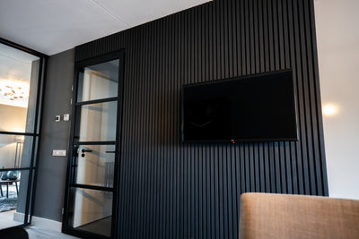 Akustikpaneele schwarze Eiche | 240 cm x 60 cm | Dreiseitig Echtholzfurnier - detail view 5