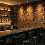 Holz Wandverkleidung Lava Mix Mosaik-Look 3D | 30×30 cm