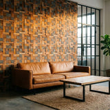 Holz Wandverkleidung Lava Mix Mosaik-Look 3D | 30×30 cm