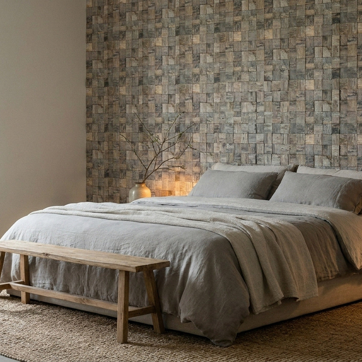 Holz Wandverkleidung Marine Shipwood Mosaik-Look 3D | 30×30 cm