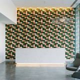 Holz Wandverkleidung Rich Pine Mosaik-Look 3D | 30×30 cm