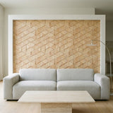 Holz Wandverkleidung Rubberwood Compact Mosaik-Look 3D | 28×30 cm