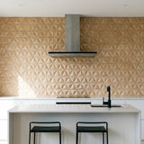 Holz Wandverkleidung Rubberwood XL Mosaik-Look 3D | 30×35 cm