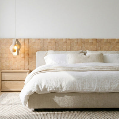Holz Wandverkleidung Rubberwood Mosaik-Look 3D | 30×30 cm