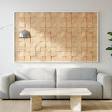 Holz Wandverkleidung Rubberwood Mosaik-Look 3D | 30×30 cm
