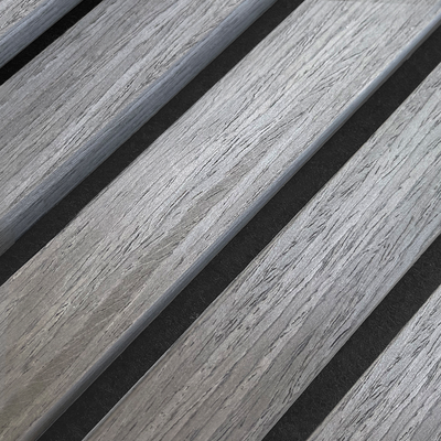 Akustikpaneele Walnuss-Grau | XL 300 cm x 60 cm | Dreiseitig Echtholzfurnier