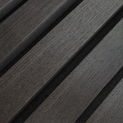 Akustikpaneele schwarze Eiche | 240 cm x 60 cm | Dreiseitig Echtholzfurnier - detail view 2