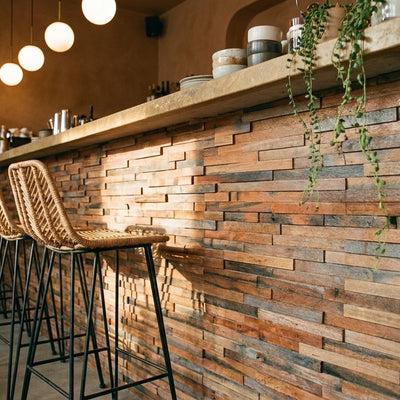 Holz Wandverkleidung Shipwood XL Mosaik-Look 3D | 30×60 cm