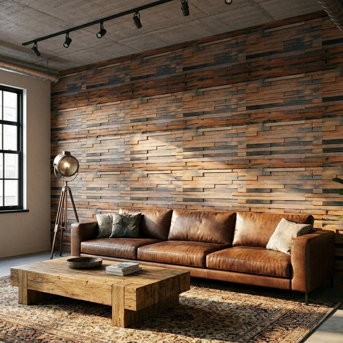 Holz Wandverkleidung Shipwood XL Mosaik-Look 3D | 30×60 cm