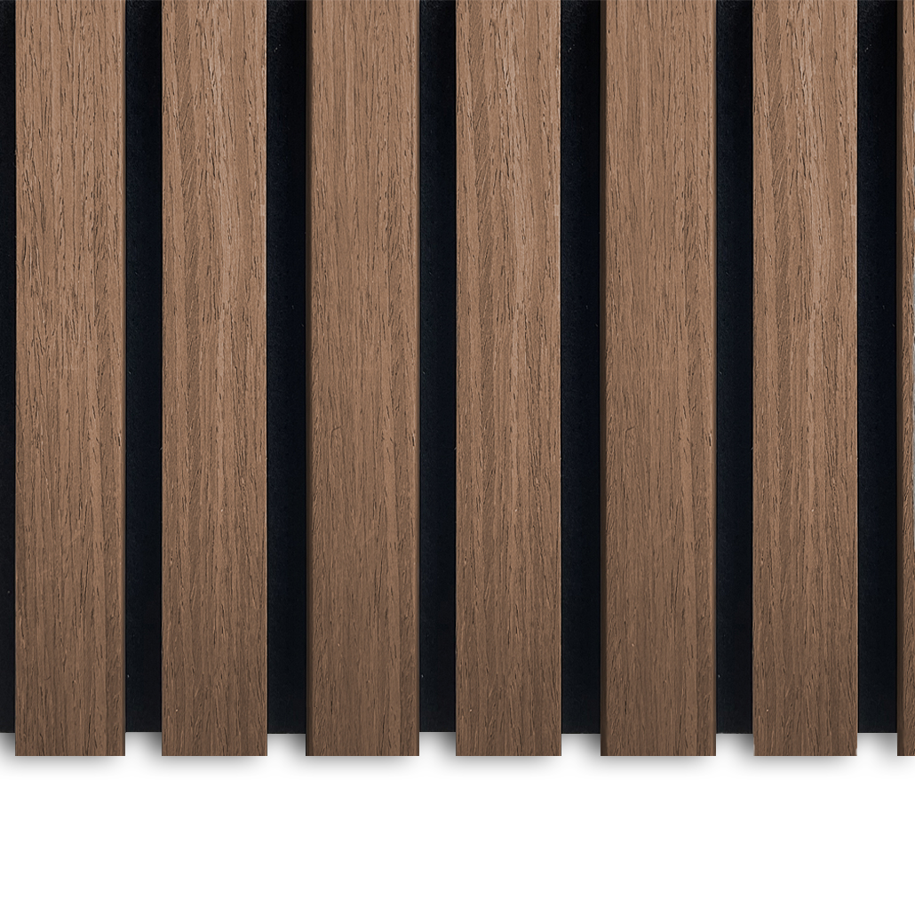 Akustikpaneele Eiche Geräuchert | 240 cm x 60 cm | Dreiseitig Echtholzfurnier