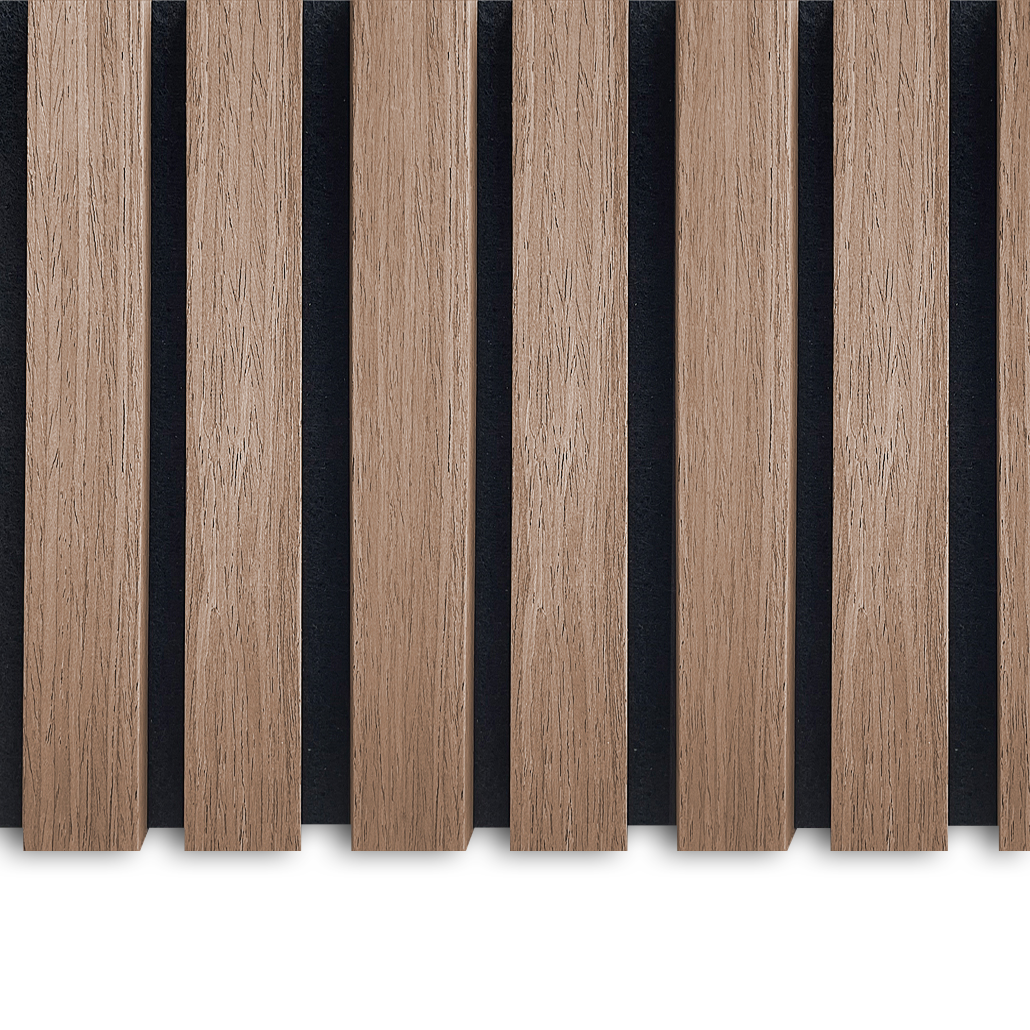 Akustikpaneele Mokka | 240 cm x 60 cm | Dreiseitig Echtholzfurnier