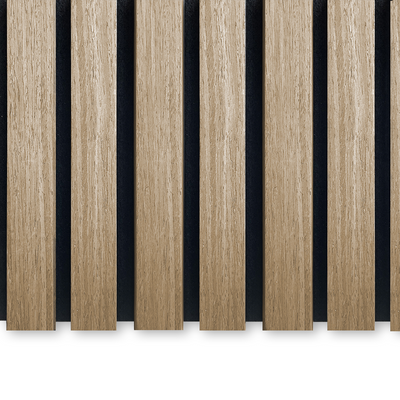 Akustikpaneele Natürliche Eiche | 240 cm x 60 cm | Dreiseitig Echtholzfurnier