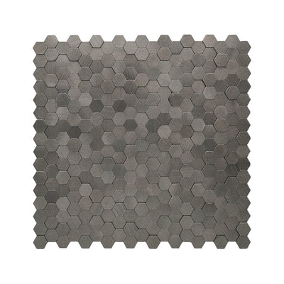 Selbstklebende Mosaikfliesen Metall | Mini Hexagon 3D Anthrazit | 29,8×30,7 cm | Küche, Bad & WC