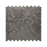 Selbstklebende Mosaikfliesen Metall | Mini Hexagon 3D Anthrazit | 29,8×30,7 cm | Küche, Bad & WC