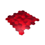 Selbstklebende Mosaikfliesen Metall | Hexagon Rot | 28,8×29,2 cm | Küche, Bad & WC