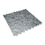 Selbstklebende Mosaikfliesen Metall | Mini Hexagon 3D Grau | 29,8×30,7 cm | Küche, Bad & WC