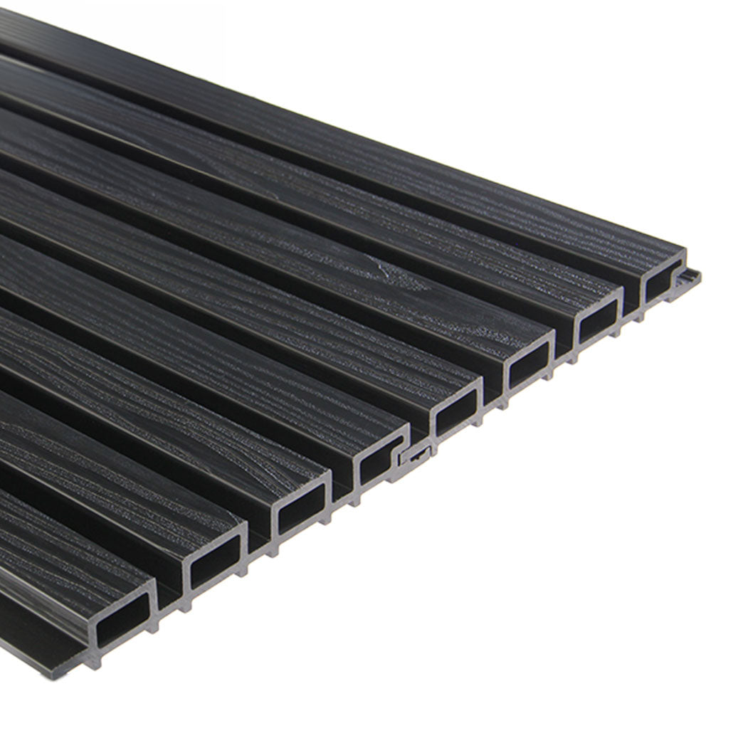 Fassadenverkleidung Schwarz 290CM | Garten | 3D Holzmaserung
