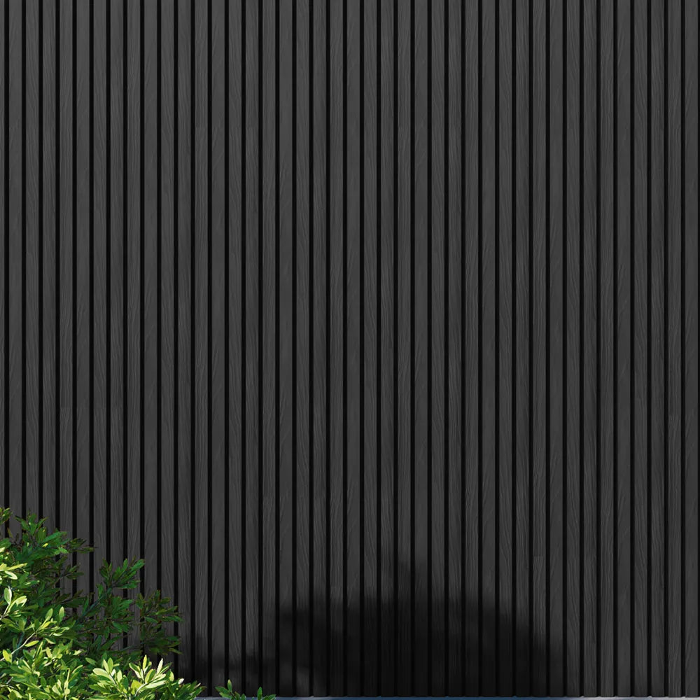 Fassadenverkleidung Schwarz 290CM | Garten | 3D Holzmaserung