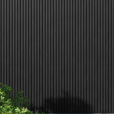 Fassadenverkleidung Schwarz 290CM | Garten | 3D Holzmaserung