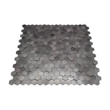 Selbstklebende Mosaikfliesen Metall | Mini Hexagon 3D Anthrazit | 29,8×30,7 cm | Küche, Bad & WC