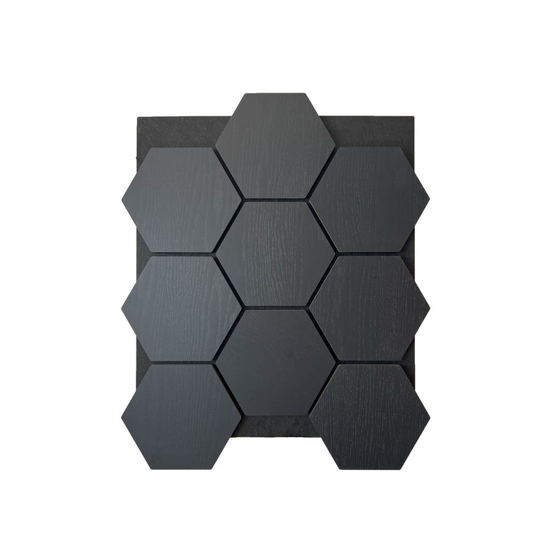 Hexagonpaneel Schwarz 81CM | Akustik | Wanddekoration | Sechseck-Form