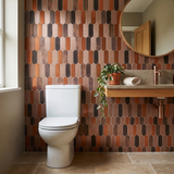 Selbstklebende Mosaikfliesen Metall | Picket Braun | 28,2×27,3 cm | Küche, Bad & WC
