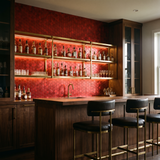 Hexagon Mosaik Rot Bar