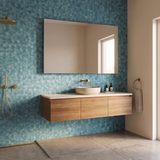 Hexagon Mosaik Blau Badezimmer