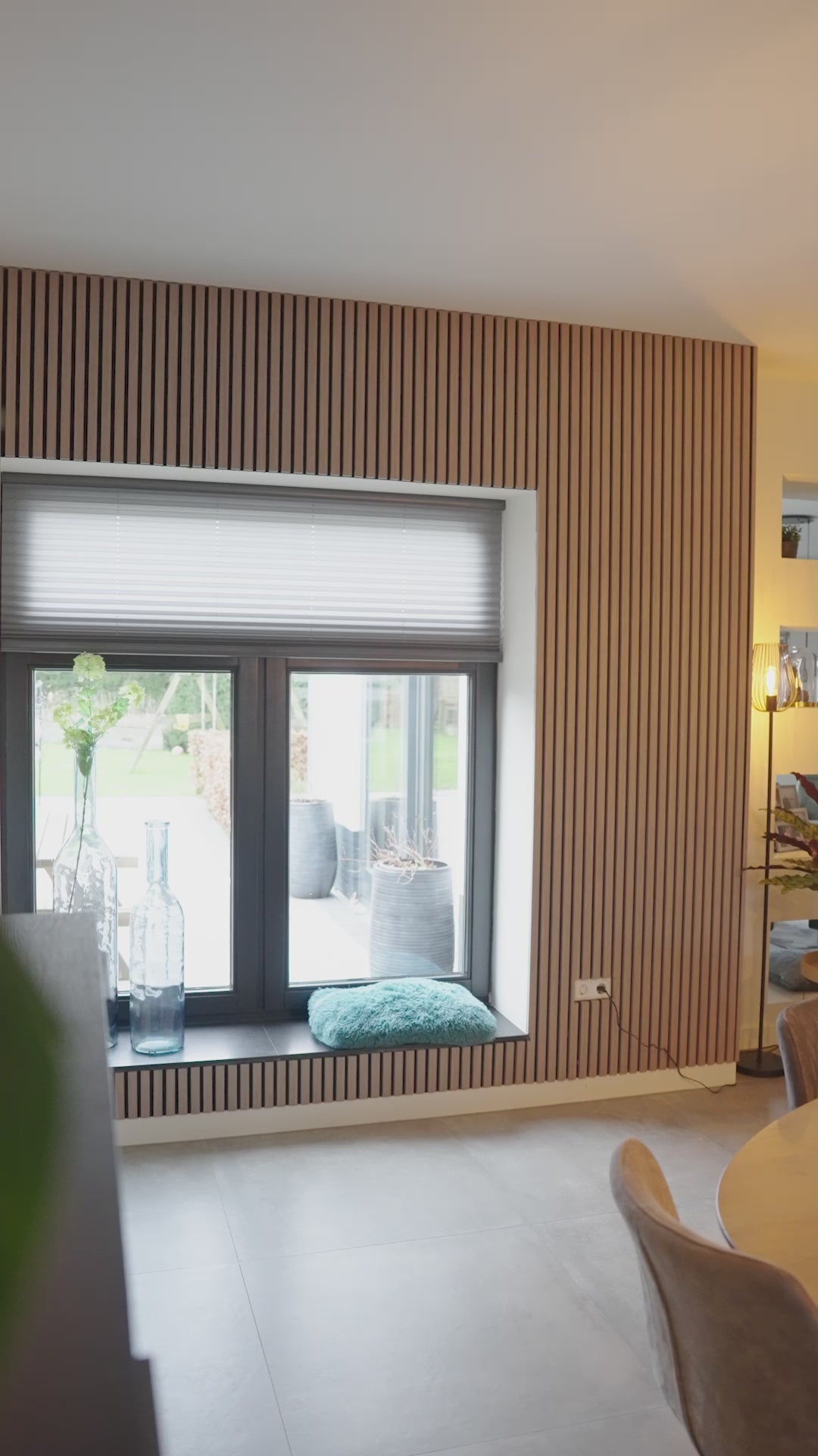 Akustikpaneele Mokka | XL 300 cm x 60 cm | Dreiseitig Echtholzfurnier