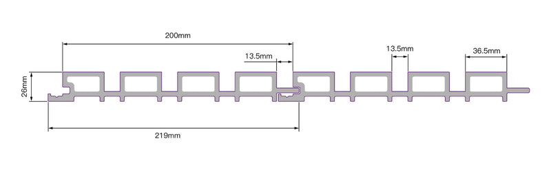 Außenpaneele Eiche 290CM | Fassade | Garten | 3D Holzmaserung