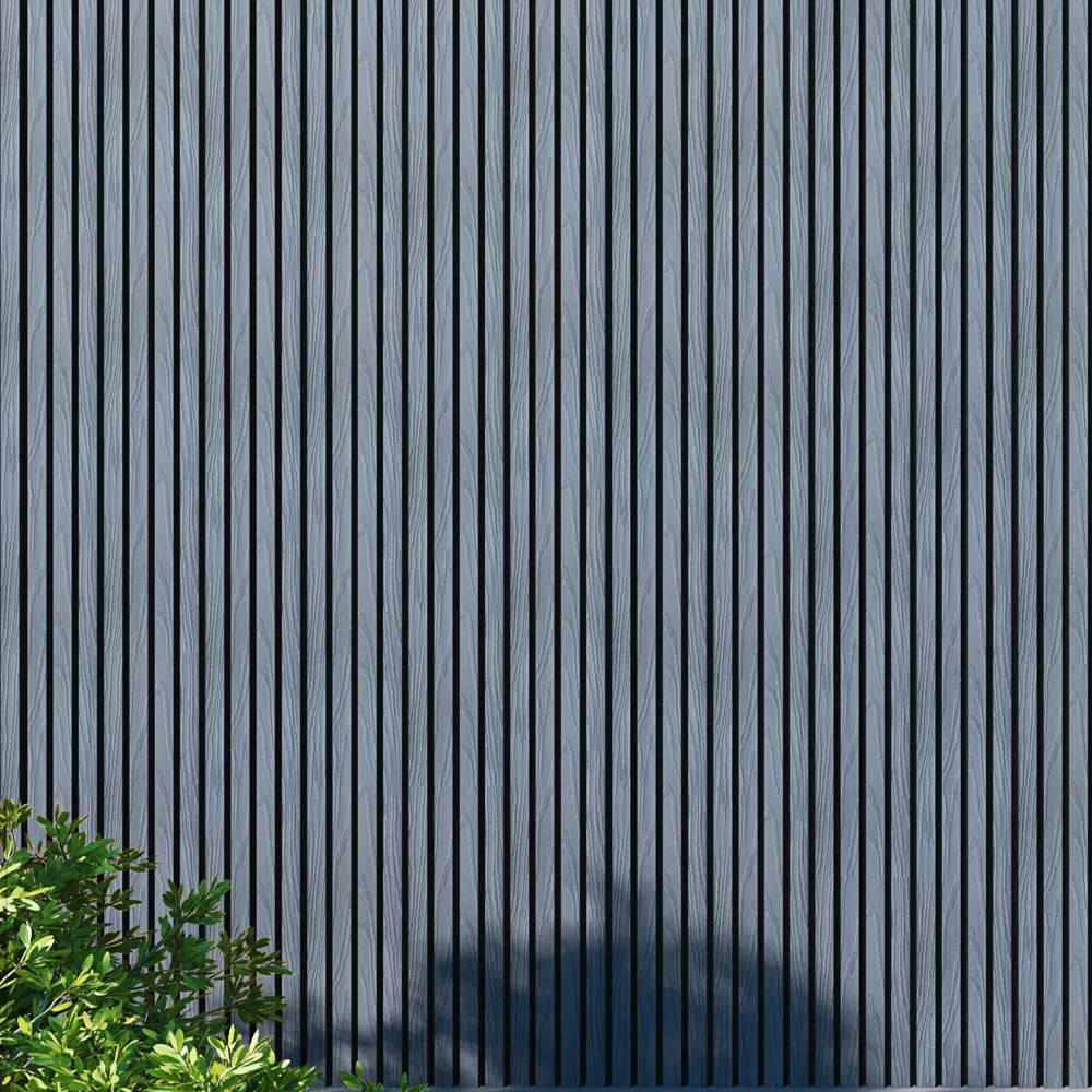 Fassadenverkleidung Steingrau 290CM | Garten | 3D Holzmaserung