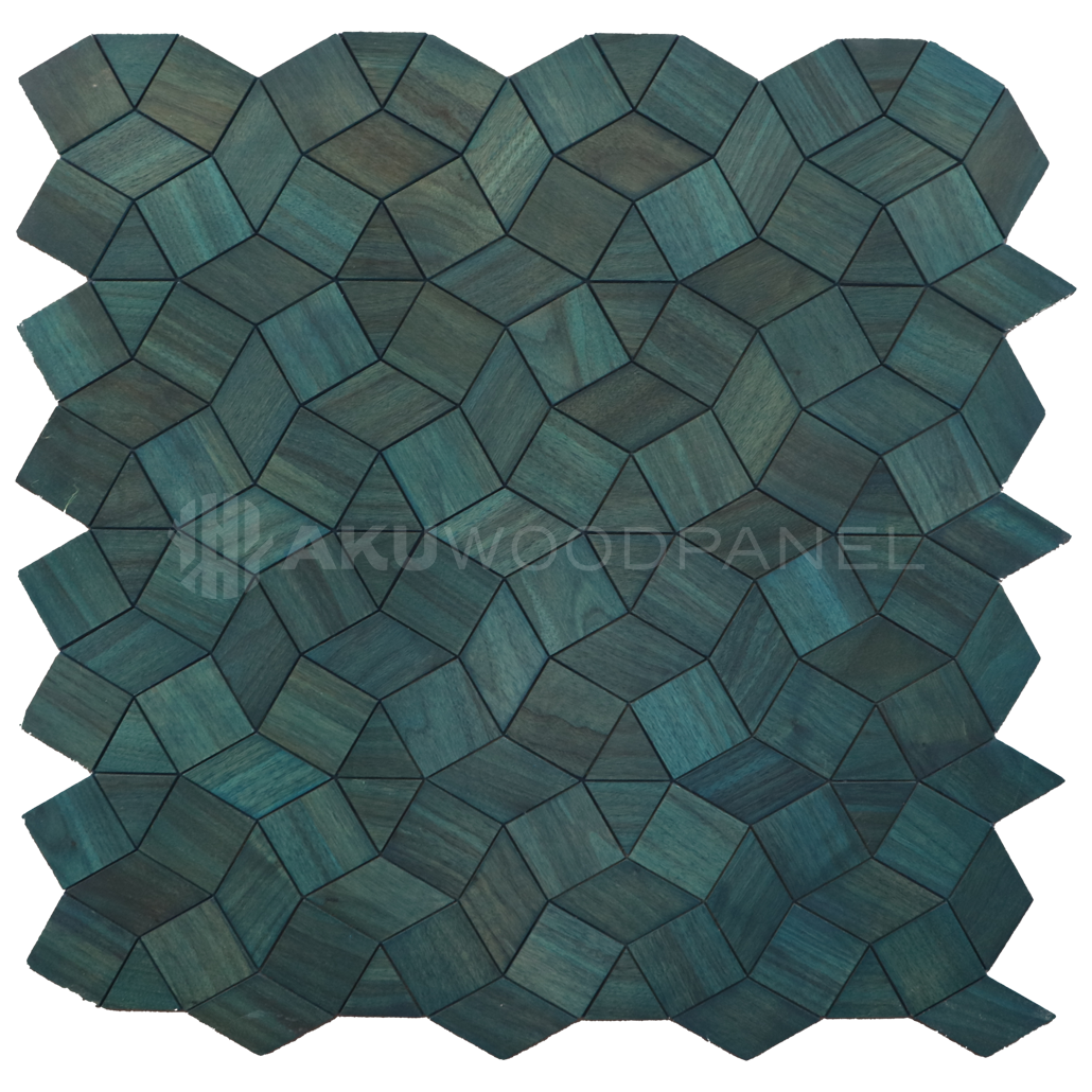 Dekopaneel Gardenia - Cadet Blue - 60cmx60cm
